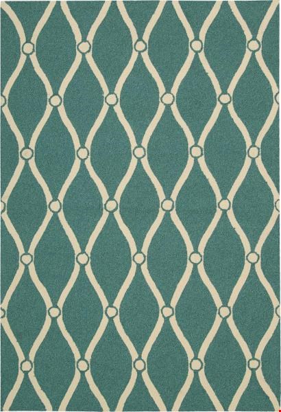 Nourison Portico POR02 Aqua (99446217271) Rectangle 2'0" x 3'0" Area Rug