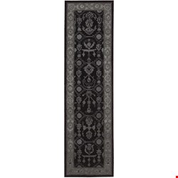 Nourison Regal REG01 Black (99446052575) Runner 2'3