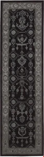 Nourison Regal REG01 Black (99446052575) Runner 2'3" x 8'0" Area Rug