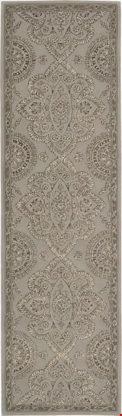 Nourison Regal REG06 Grey (99446103024) Runner 2'3" x 8'0" Area Rug