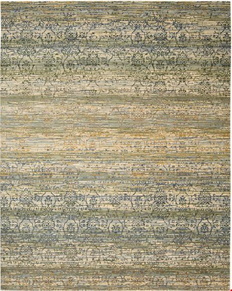 Nourison Rhapsody RH003 Beige Blue (99446188137) Rectangle 9'9" x 13'0" Area Rug