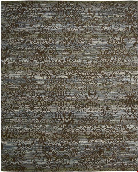 Nourison Rhapsody RH009 Blue Moss (99446187123) Rectangle 8'6" x 11'6" Area Rug
