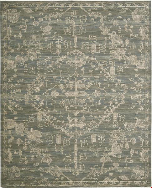 Nourison Silk Elements SKE30 Azure (99446188823) Rectangle 12'0" x 15'0" Area Rug