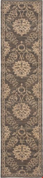 Nourison Silk Elements SKE31 Graphite (99446188847) Runner 2'5" x 10'0" Area Rug