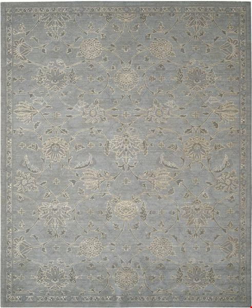 Nourison Silk Infusion SIF01 Blue (99446179722) Rectangle 5'3" x 7'5" Area Rug