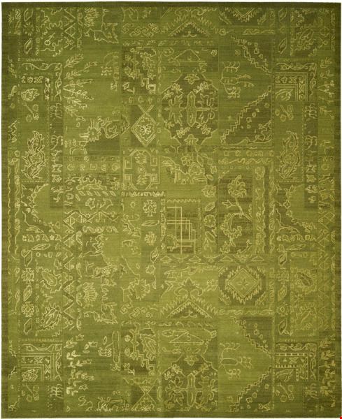 Nourison Silk Infusion SIF02 Green (99446179937) Rectangle 9'9" x 13'9" Area Rug