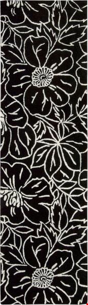 Nourison Skyland SKY04 Black Ivory (99446006912) Runner 2'3" x 8'0" Area Rug