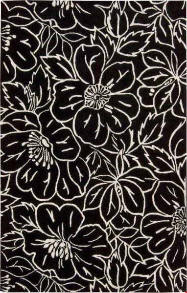 Nourison Skyland SKY04 Black Ivory (99446007131) Rectangle 3'6" x 5'6" Area Rug