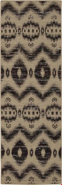 Nourison Spectrum SPE01 Beige Black (99446216021) Runner 2'6" x 7'6" Area Rug