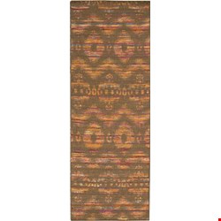 Nourison Spectrum SPE01 Flame Chocolate (99446216106) Runner 2'6