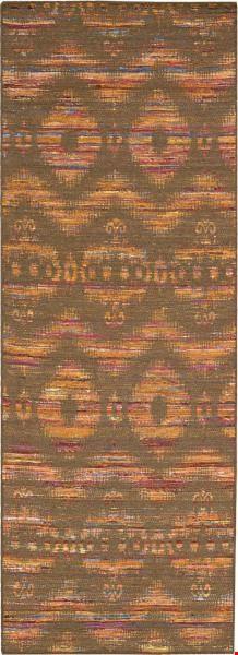 Nourison Spectrum SPE01 Flame Chocolate (99446216106) Runner 2'6" x 7'6" Area Rug