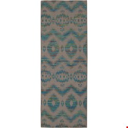Nourison Spectrum SPE01 Turquoise Grey (99446216274) Runner 2'6