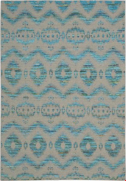 Nourison Spectrum SPE01 Turquoise Grey (99446216304) Rectangle 8'0" x 10'6" Area Rug