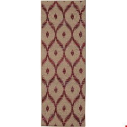 Nourison Spectrum SPE02 Beige Burgundy (99446215659) Runner 2'6