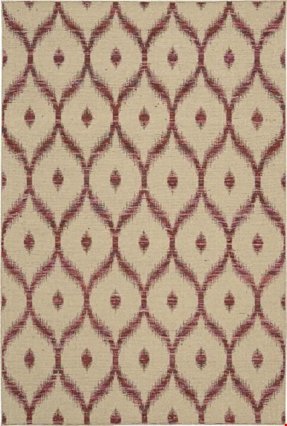 Nourison Spectrum SPE02 Beige Burgundy (99446215680) Rectangle 5'3" x 7'5" Area Rug