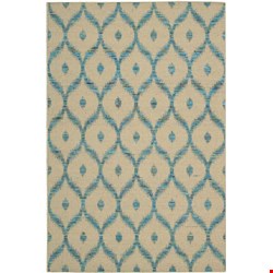 Nourison Spectrum SPE02 Beige Turquoise (99446215598) Rectangle 2'6