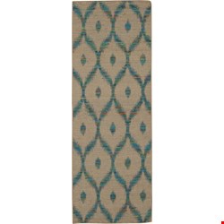 Nourison Spectrum SPE02 Beige Turquoise (99446215604) Runner 2'6