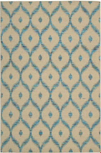 Nourison Spectrum SPE02 Beige Turquoise (99446215611) Rectangle 3'9" x 5'9" Area Rug