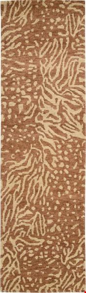 Nourison Tahoe Modern MTA02 Rust Beige (99446180711) Runner 2'3" x 8'0" Area Rug