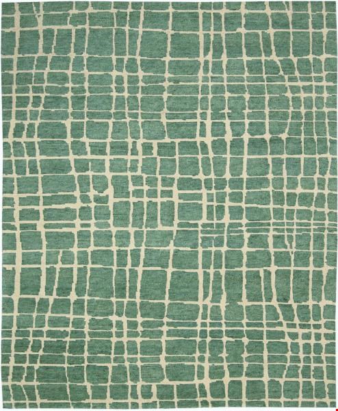 Nourison Tahoe Modern MTA03 Turquoise Green (99446180773) Rectangle 3'9" x 5'9" Area Rug