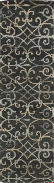 Nourison Tahoe Modern MTA05 Charcoal (99446180834) Runner 2'3" x 8'0" Area Rug
