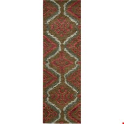 Nourison Tahoe Modern MTA06 Brown Red (99446180506) Runner 2'3