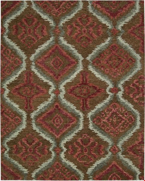Nourison Tahoe Modern MTA06 Brown Red (99446180544) Rectangle 3'9" x 5'9" Area Rug