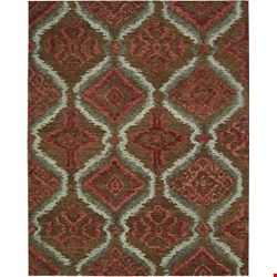 Nourison Tahoe Modern MTA06 Brown Red (99446177193) Rectangle 5'6