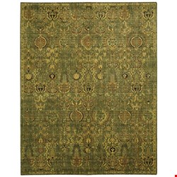 Nourison Timeless TML11 Green Gold (99446210920) Rectangle 5'6