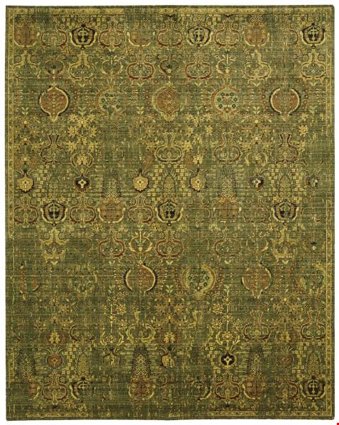 Nourison Timeless TML11 Green Gold (99446210968) Rectangle 9'9" x 13'0" Area Rug