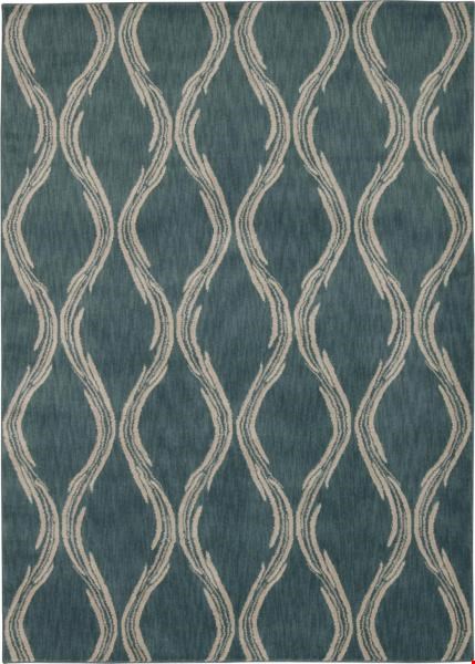 Nourison Tranquility TNQ02 Aqua (99446262110) Rectangle 3'9" x 5'9" Area Rug