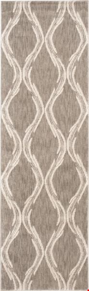 Nourison Tranquility TNQ02 Taupe (99446262202) Runner 2'2" x 7'6" Area Rug