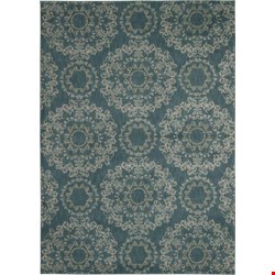 Nourison Tranquility TNQ03 Aqua (99446262448) Rectangle 5'3