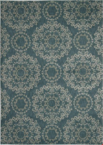 Nourison Tranquility TNQ03 Aqua (99446262424) Rectangle 9'3" x 12'9" Area Rug