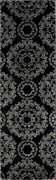 Nourison Tranquility TNQ03 Black (99446262707) Runner 2'2" x 7'6" Area Rug