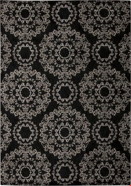 Nourison Tranquility TNQ03 Black (99446262714) Rectangle 9'3" x 12'9" Area Rug