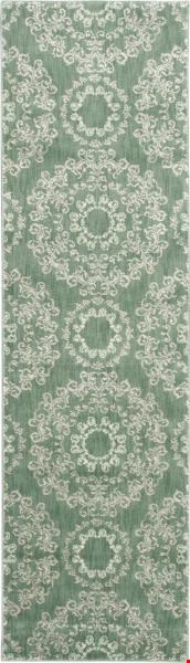 Nourison Tranquility TNQ03 Light Green (99446262530) Runner 2'2" x 7'6" Area Rug
