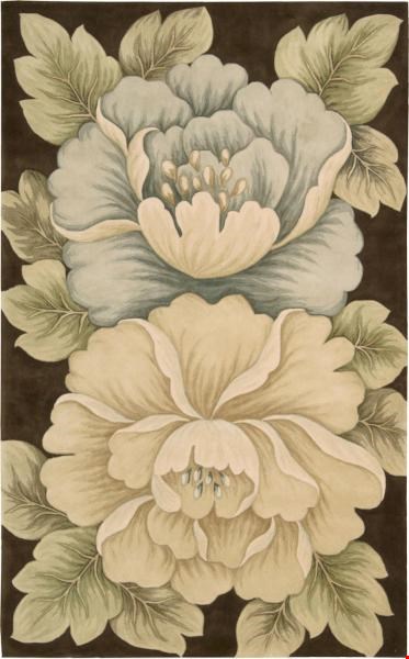 Nourison Tropics TS09 Brown (99446544995) Rectangle 5'6" x 3'6" Area Rug