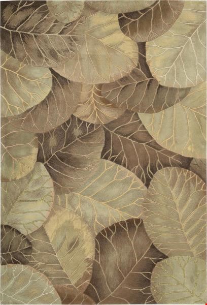 Nourison Tropics TS12 Brown Green (99446017574) Rectangle 8'0" x 11'0" Area Rug