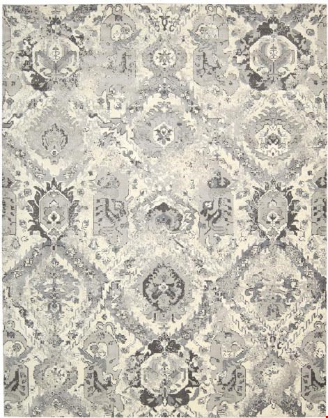 Nourison Twilight TWI03 Ivory Grey (99446292254) Rectangle 8'6" x 11'6" Area Rug
