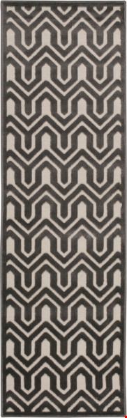 Nourison Ultima UL316 Ivory Charcoal (99446275905) Runner 2'2" x 7'0" Area Rug