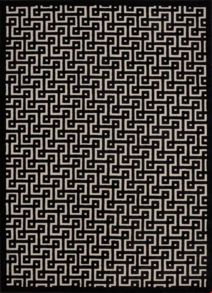 Nourison Ultima UL322 Ivory Black (99446276117) Rectangle 2'2" x 3'9" Area Rug