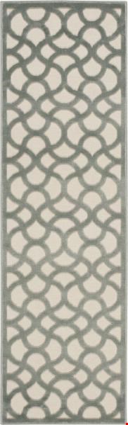 Nourison Ultima UL392 Ivory Aqua (99446277565) Runner 2'2" x 7'0" Area Rug