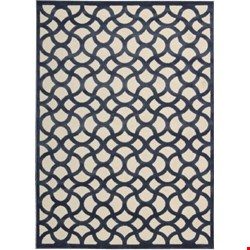Nourison Ultima UL392 Ivory Blue (99446309501) Rectangle 3'6