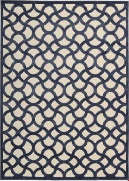 Nourison Ultima UL392 Ivory Blue (99446309518) Rectangle 5'3" x 7'3" Area Rug