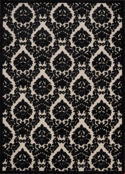 Nourison Ultima UL513 Ivory Black (99446276490) Rectangle 3'6" x 5'6" Area Rug