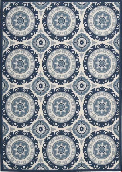 Nourison Waverly Wav01 Sun & Shade SND16 Navy (99446314239) Rectangle 10'0" x 13'0" Area Rug