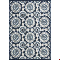 Nourison Waverly Wav01 Sun & Shade SND16 Navy (99446314208) Rectangle 5'3