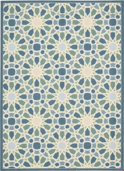 Nourison Waverly Wav01 Sun & Shade SND29 Porcelain (99446234544) Rectangle 7'9" x 10'10" Area Rug