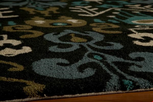Momeni Habitat (HABITHB-02BLK2030) Rectangle 0'5" x 2'0" Area Rug